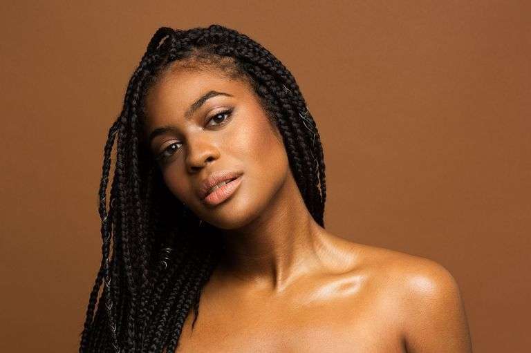 black girl with braids