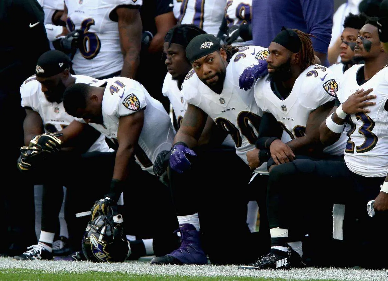 Ravens taking a knee