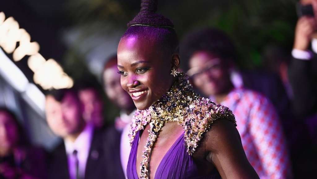 Lupita Nyongo on the black panther red carpet