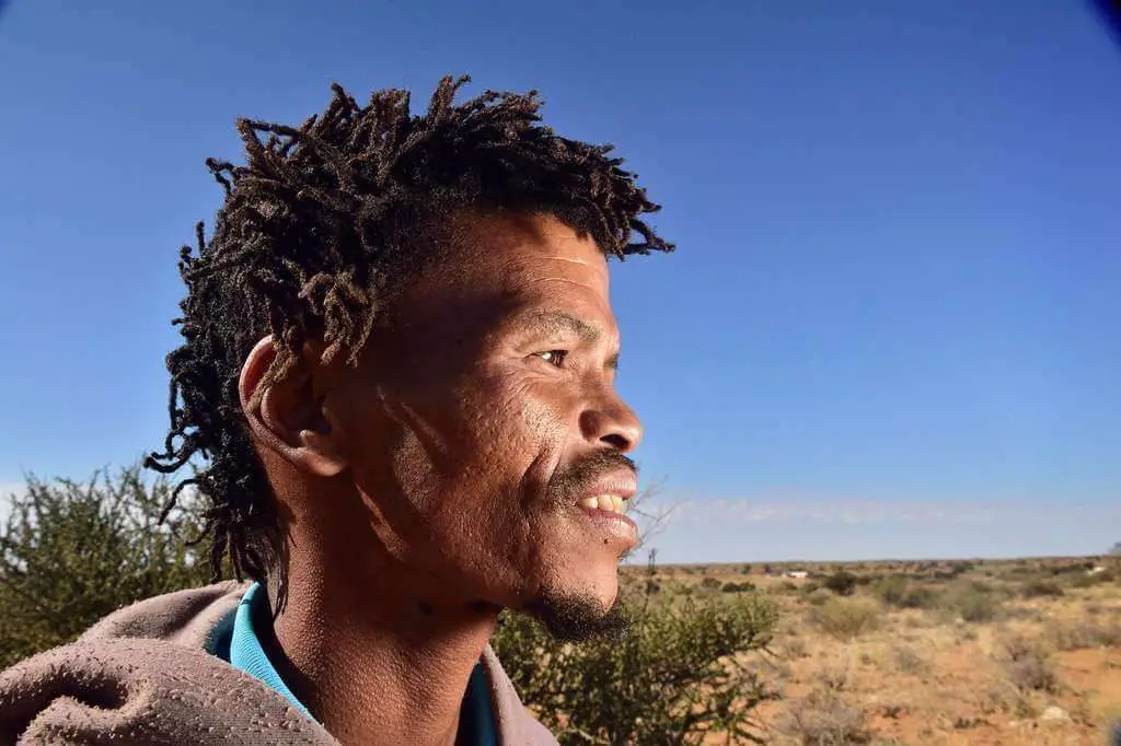 Man of the San People in south africa,