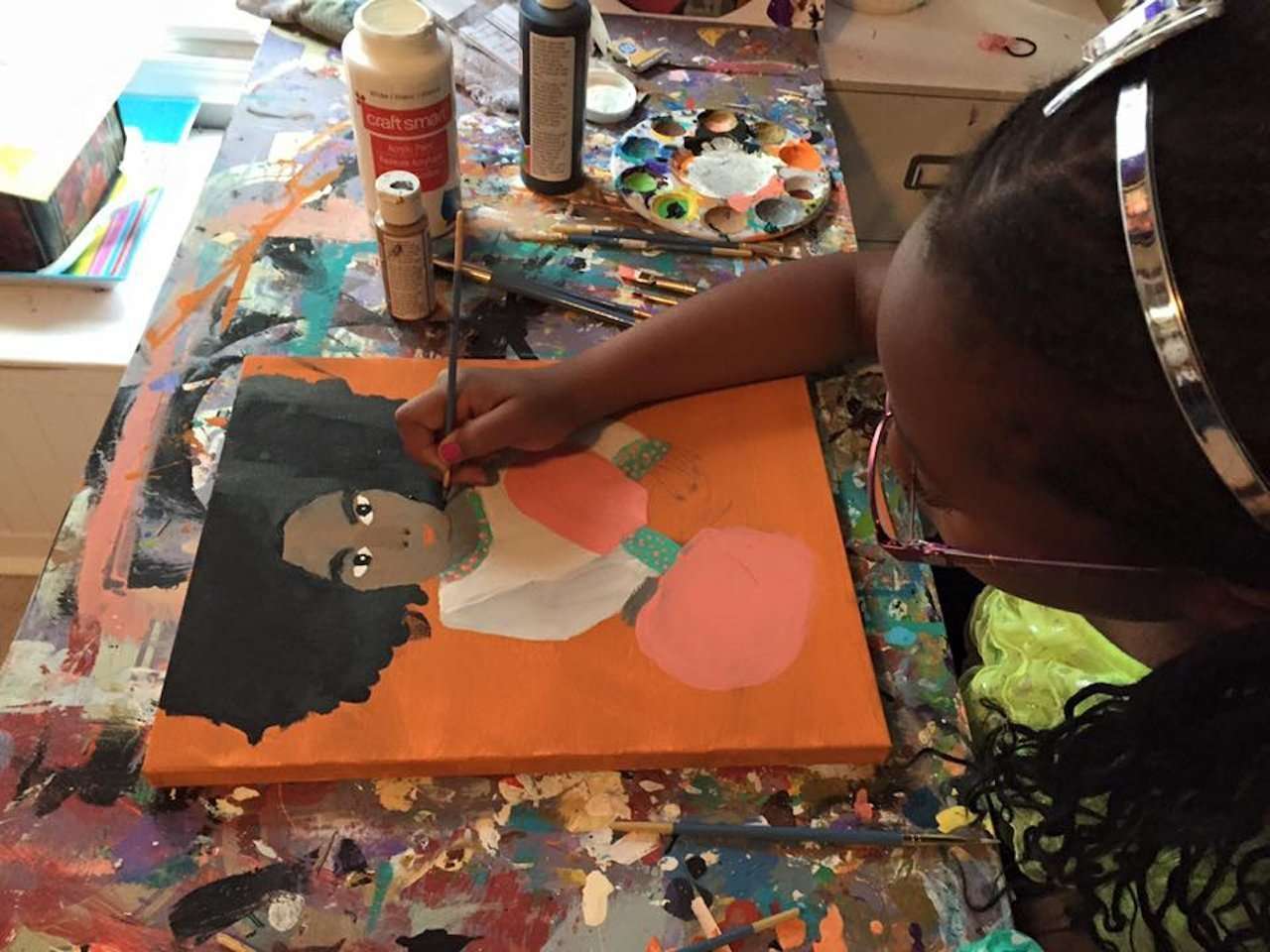 black teen, black artist, black painter, Camryn Green, black excellence