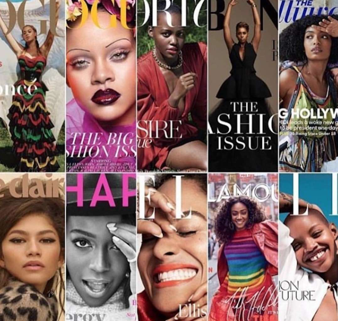 Black women on the cover of magazines