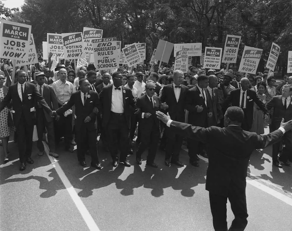 Blacks men march in washington