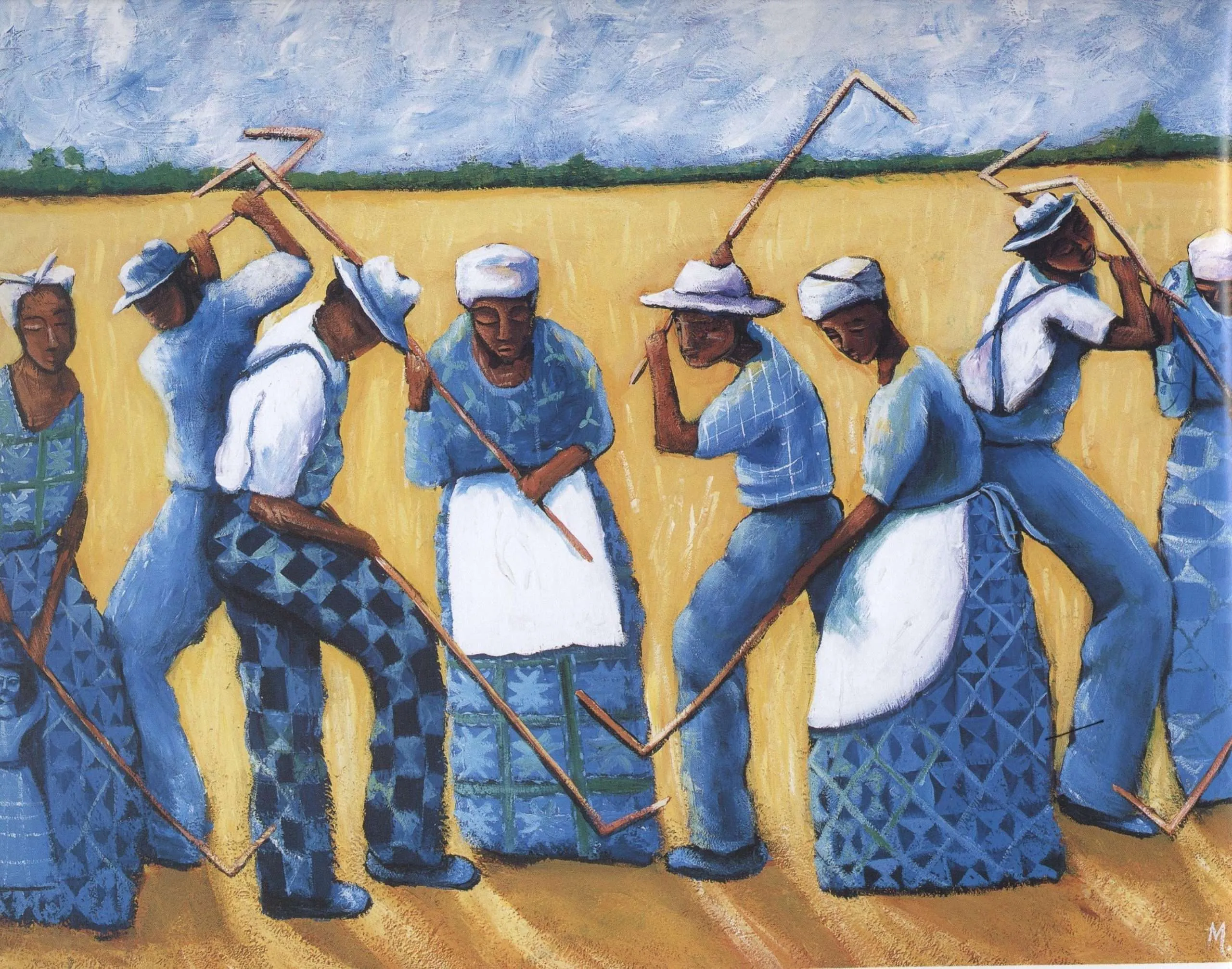 Painting of black slaves singing black spirituals