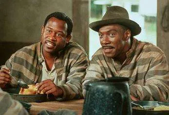 Eddie Murphy and Martin Lawrence eating in Life Movie