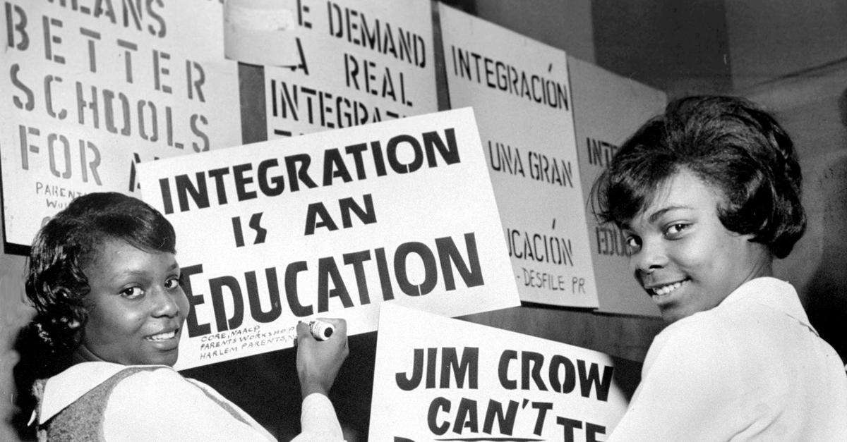 Black girls fighting for integration in education during Jim Crow