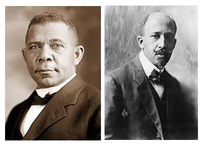 booker t washington, w.e.b du bois