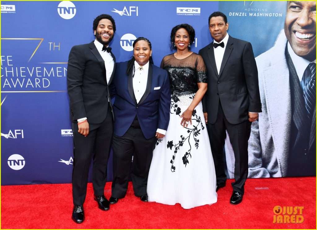 Denzel Washington Family on the red carpet