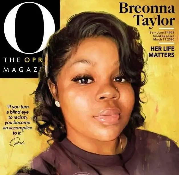 breonna taylor, breonna taylor billboards on the cover of the Oprah Magazine