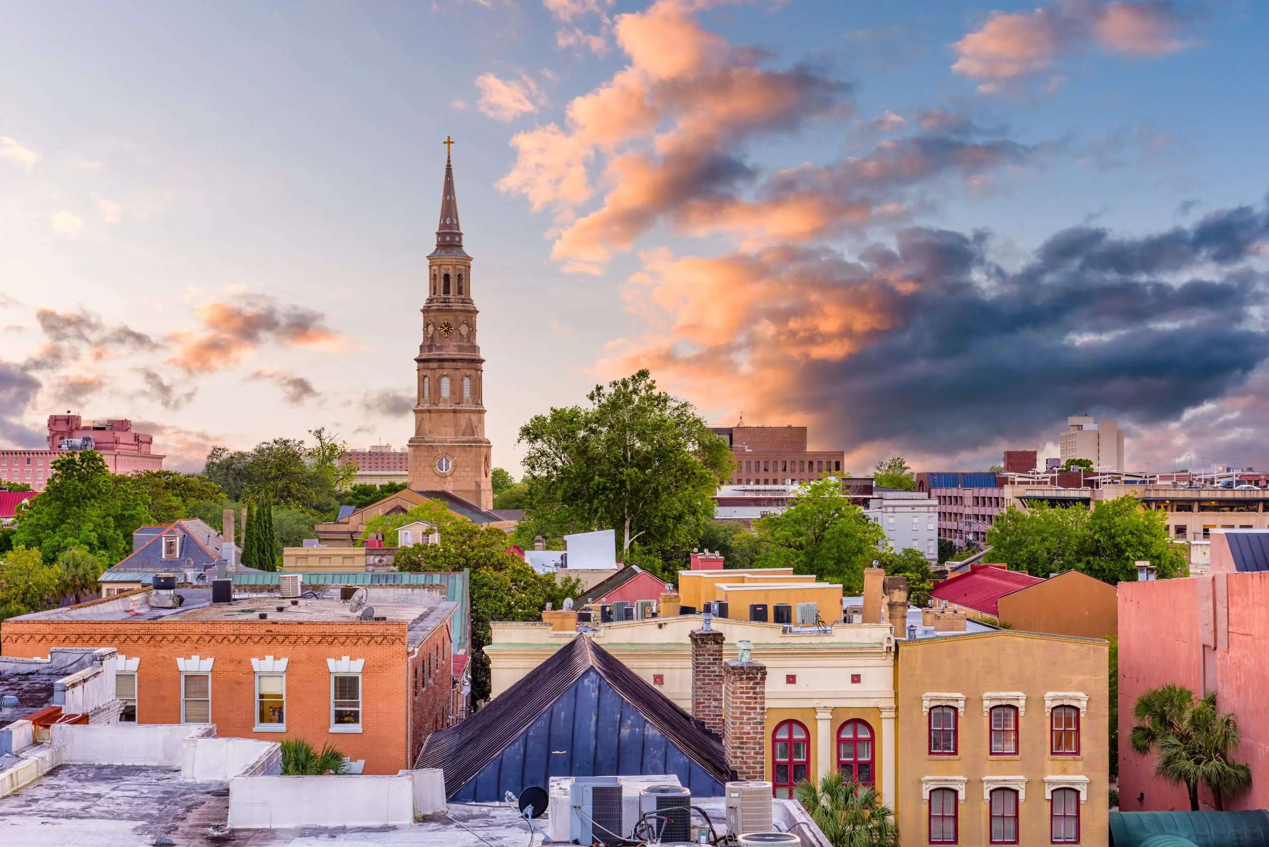 Charleston South Carolina City Sunset