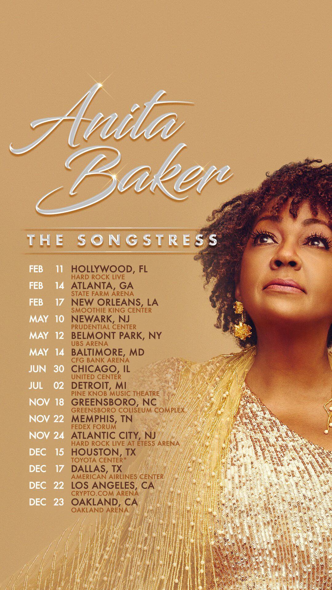 Anita Baker Announces Her 15 city tour dates