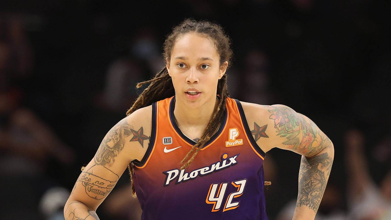 Brittney Griner playing for Phoenix