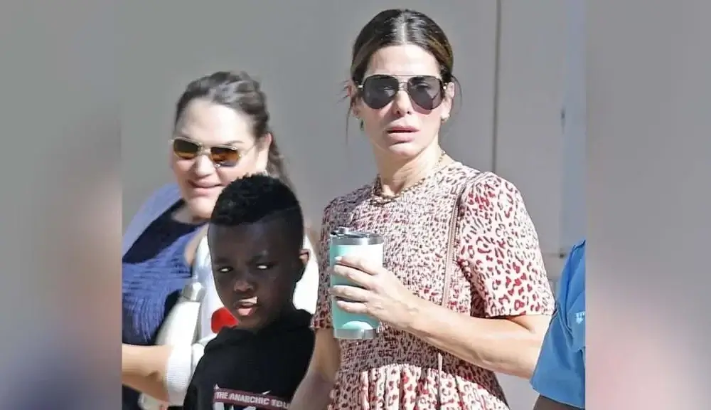 Sandra Bullock with her adopted shon Louis Bardo Bullock