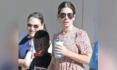 Sandra Bullock with her adopted shon Louis Bardo Bullock