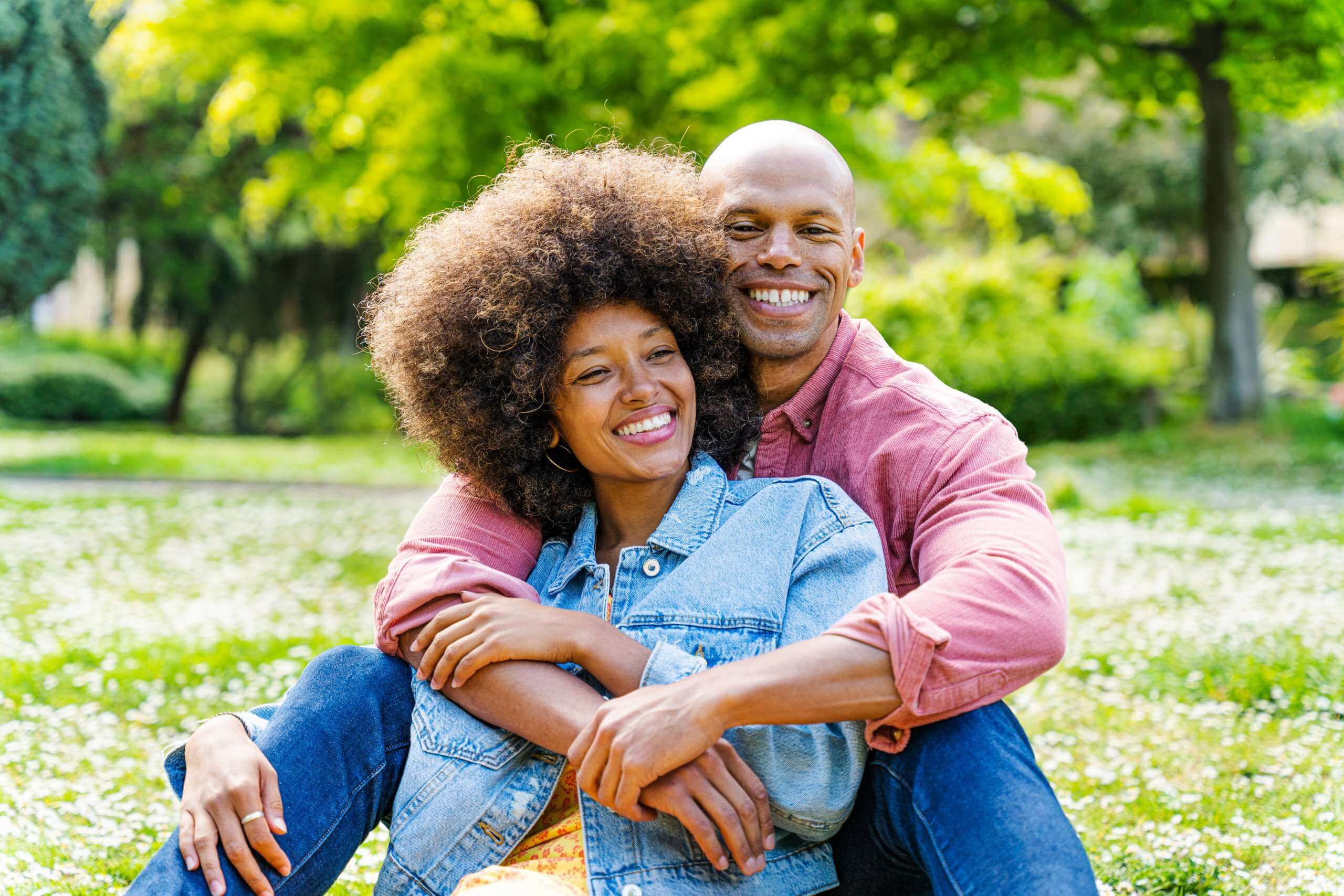 happy black couple